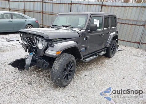 2022 Jeep Wrangler 4Xe Unlimited Sahara 4X4 из США, поврежденный, VIN 1C4JJXP6XNW115486